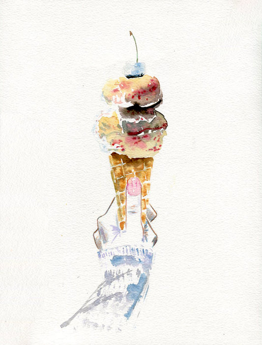 #203 Hand holding ice cream cone