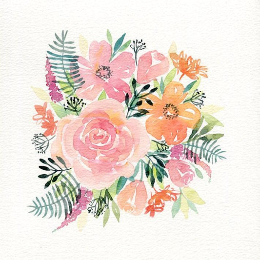 #105 Bouquet of beautiful pink summer flowers