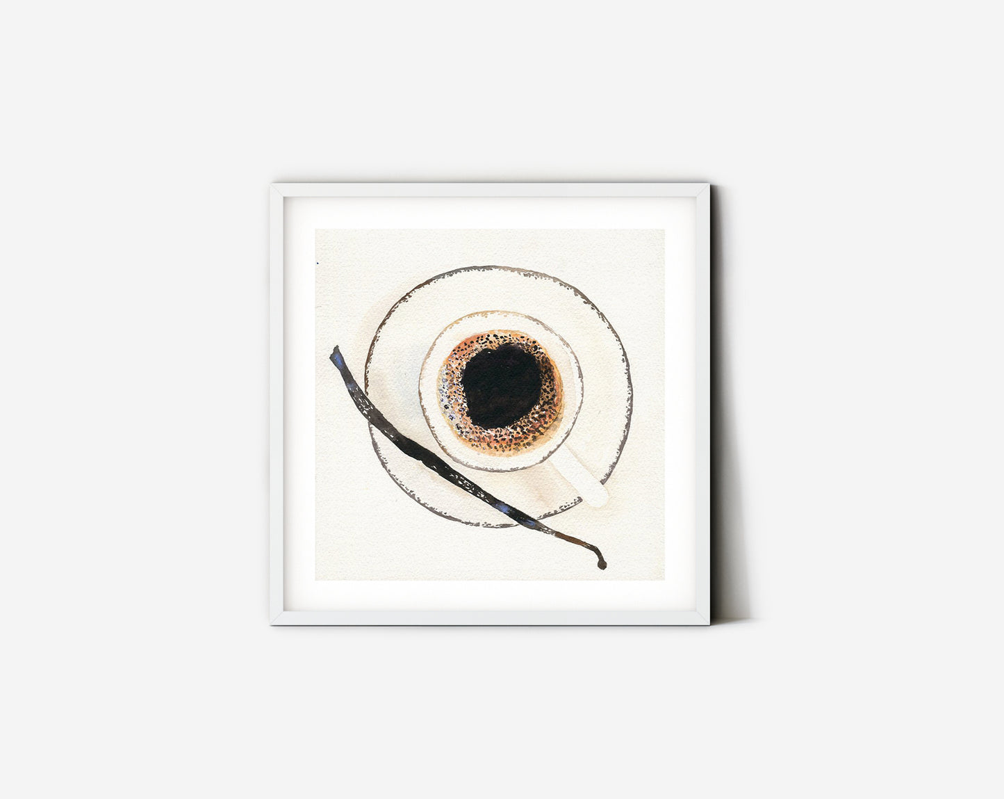 #202 Coffee cup from above with vanilla stick