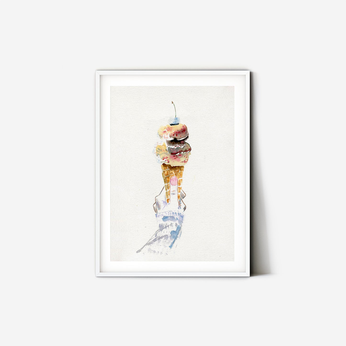 #203 Hand holding ice cream cone