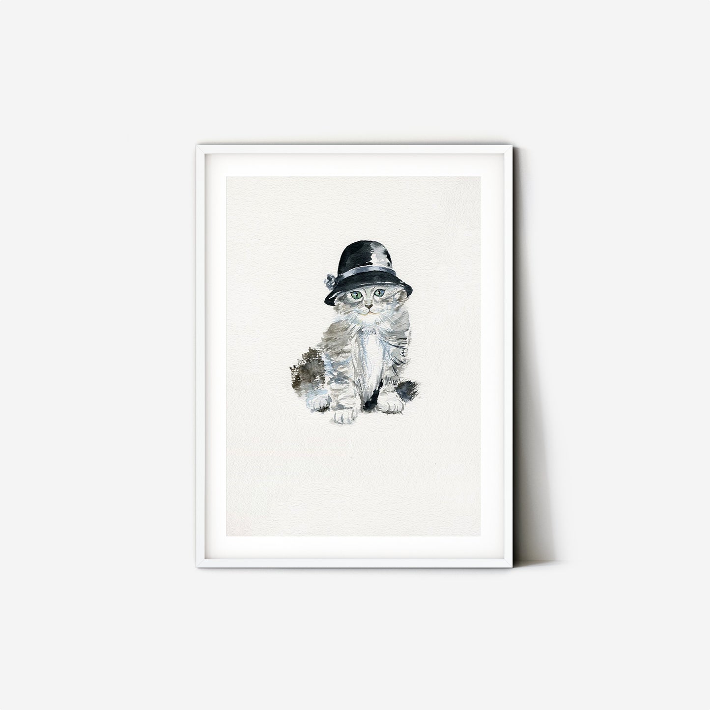 #017 Fashion drawing - Cat with hat