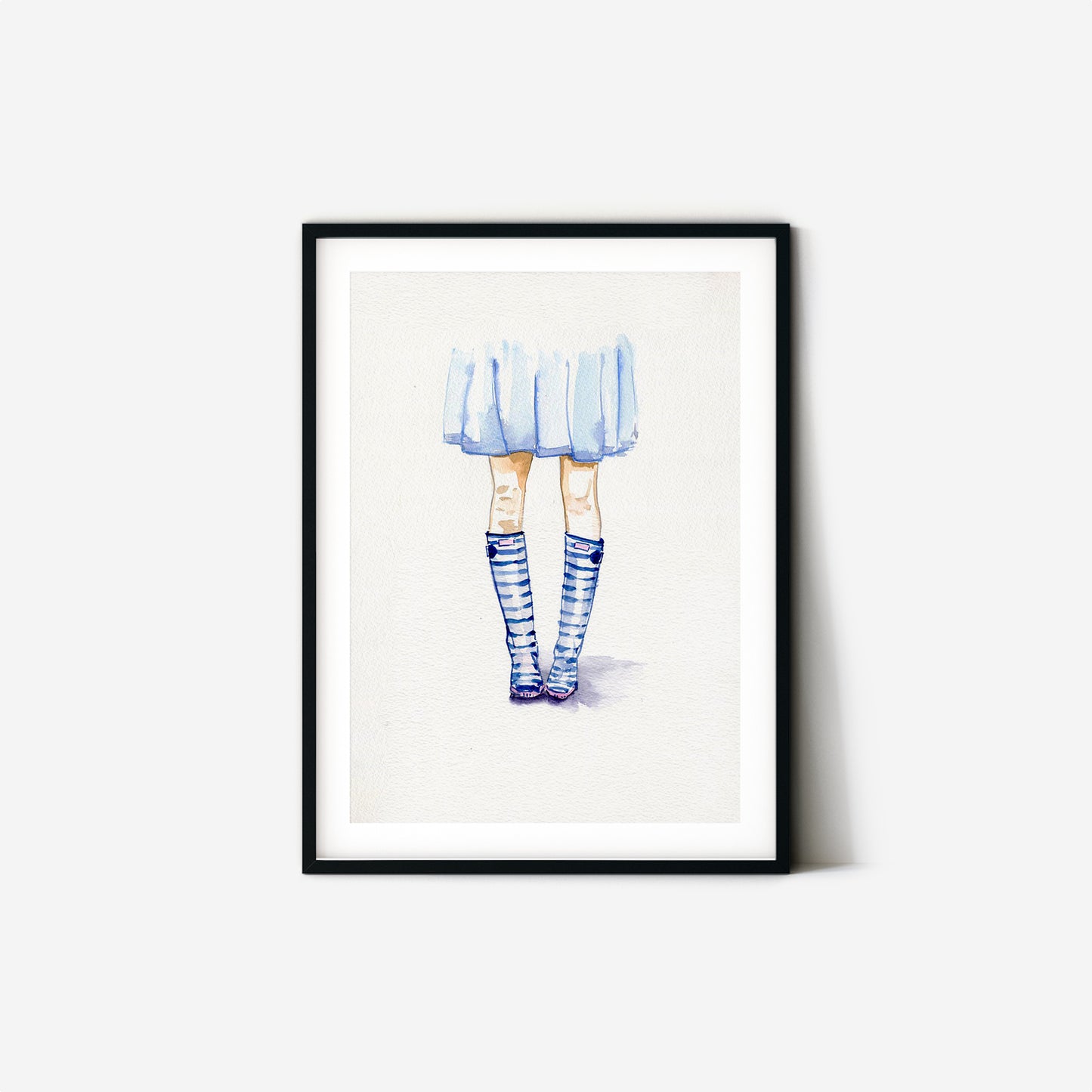#018 Legs with the skirt and rubber boots