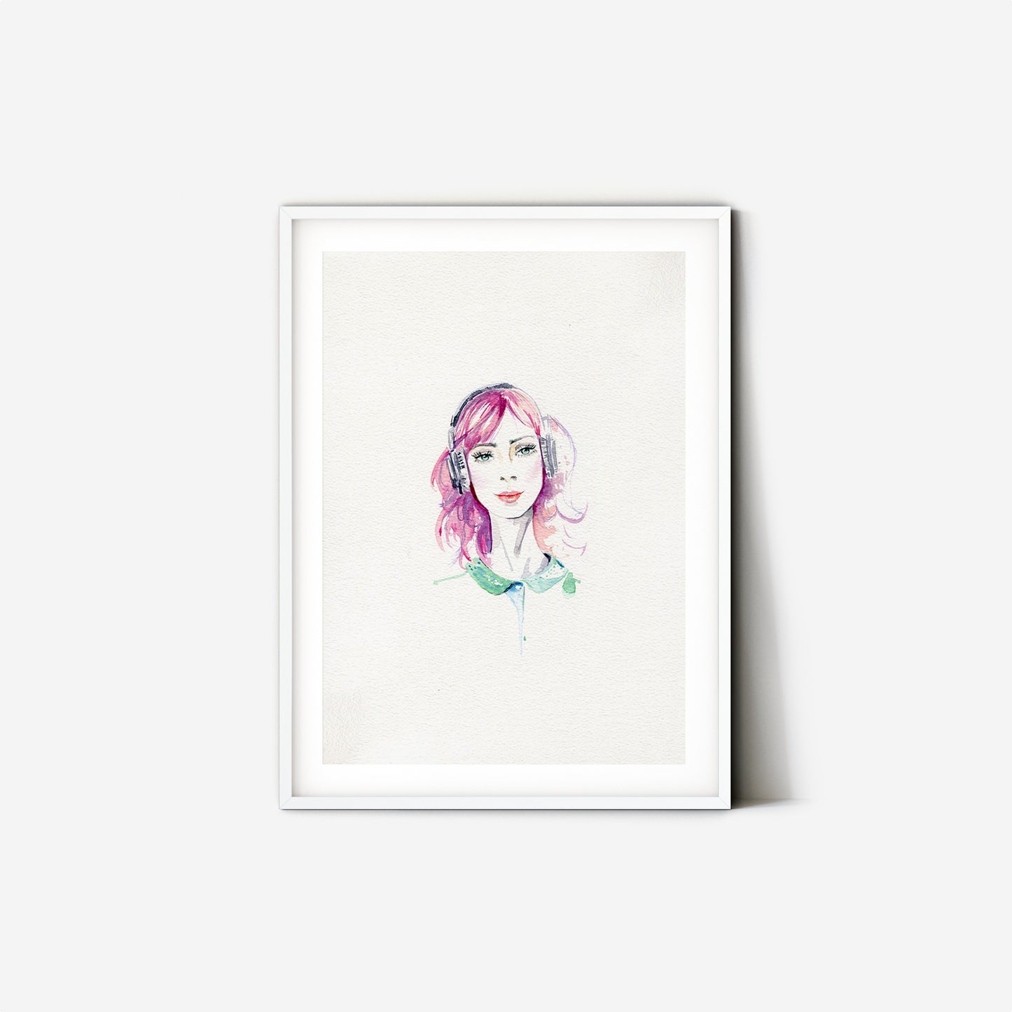 #016 Tender girl with pink hair