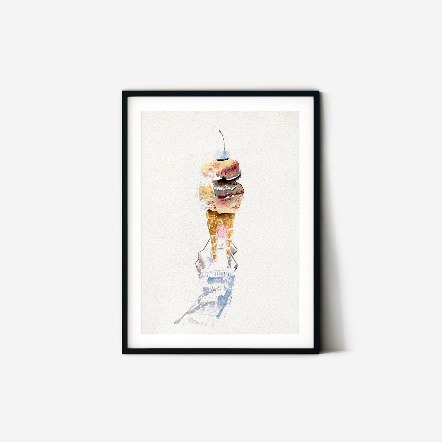 #203 Hand holding ice cream cone