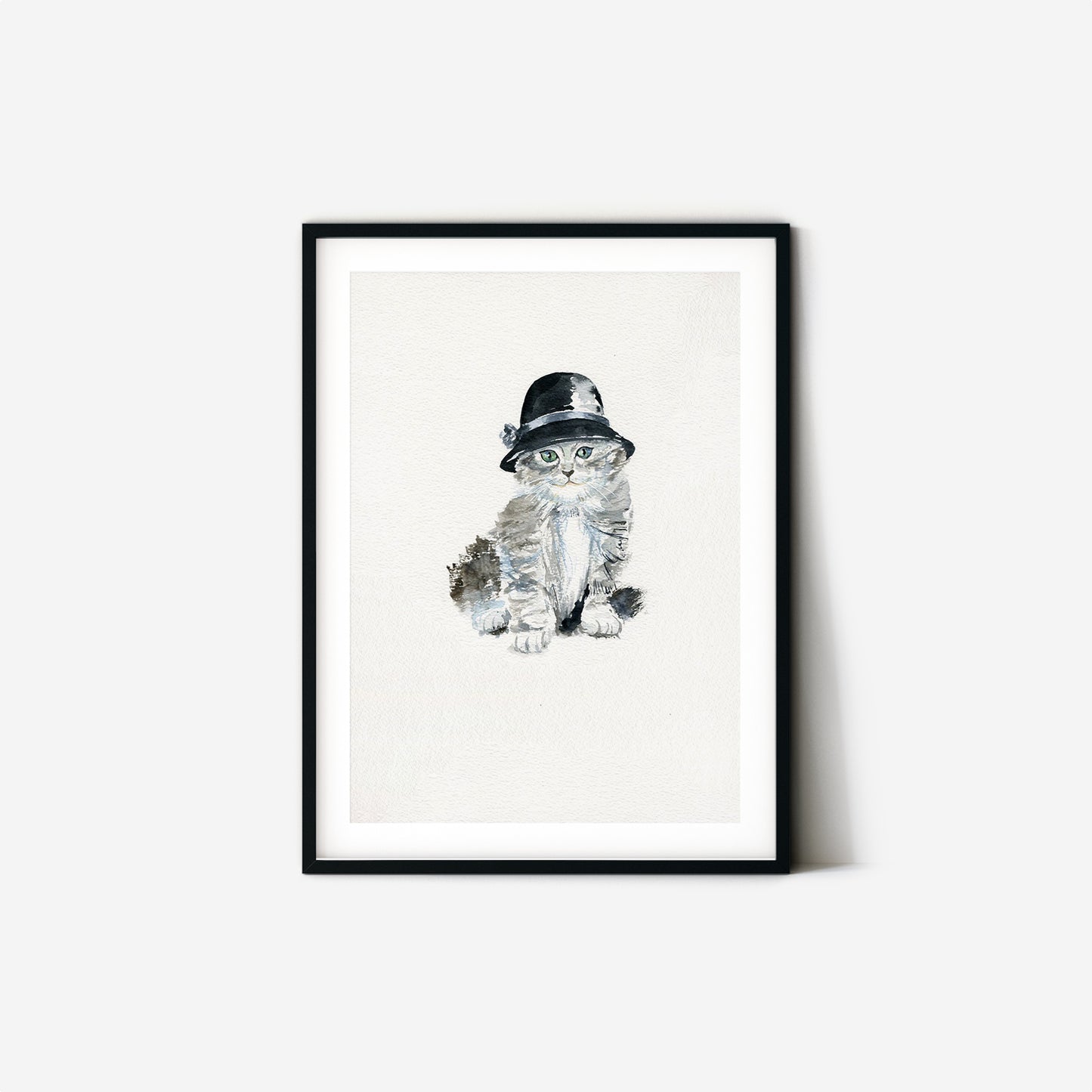 #017 Fashion drawing - Cat with hat