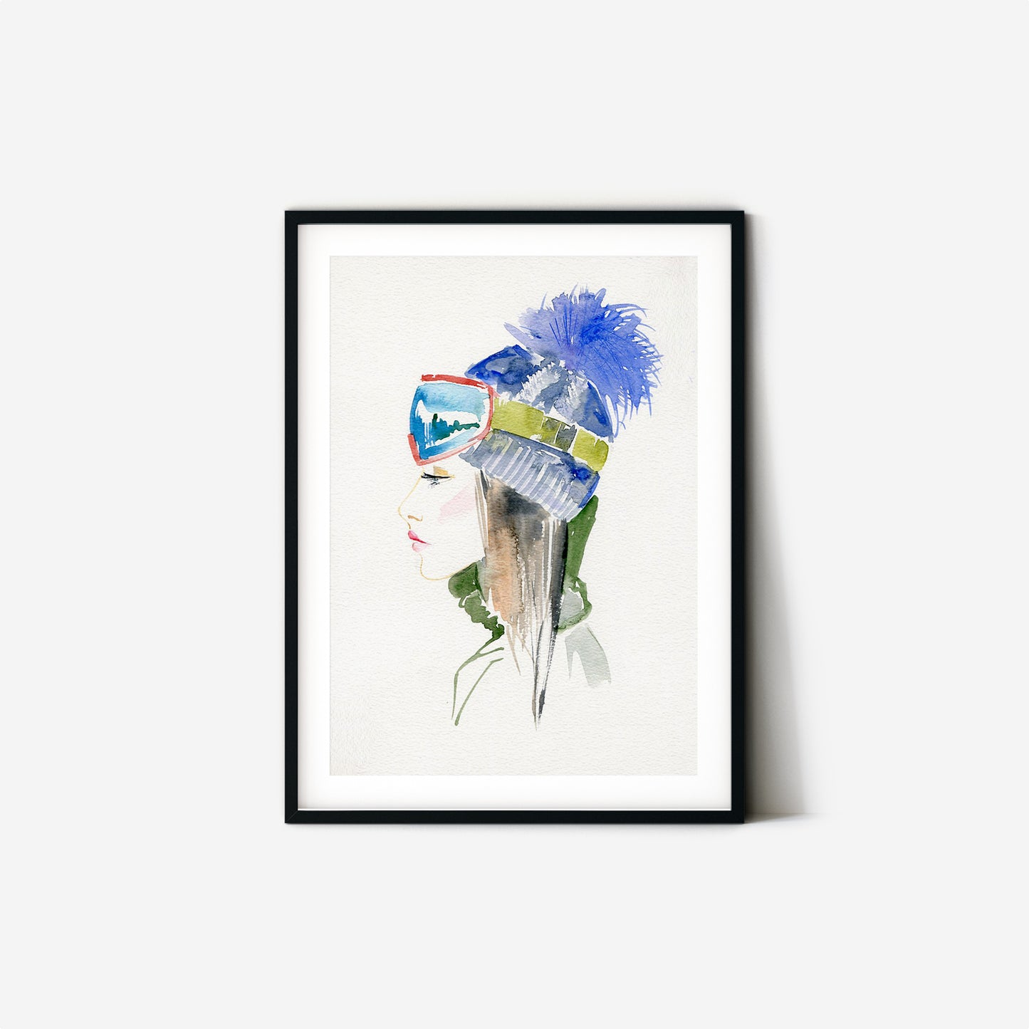 #010 Ski winter girl with cap