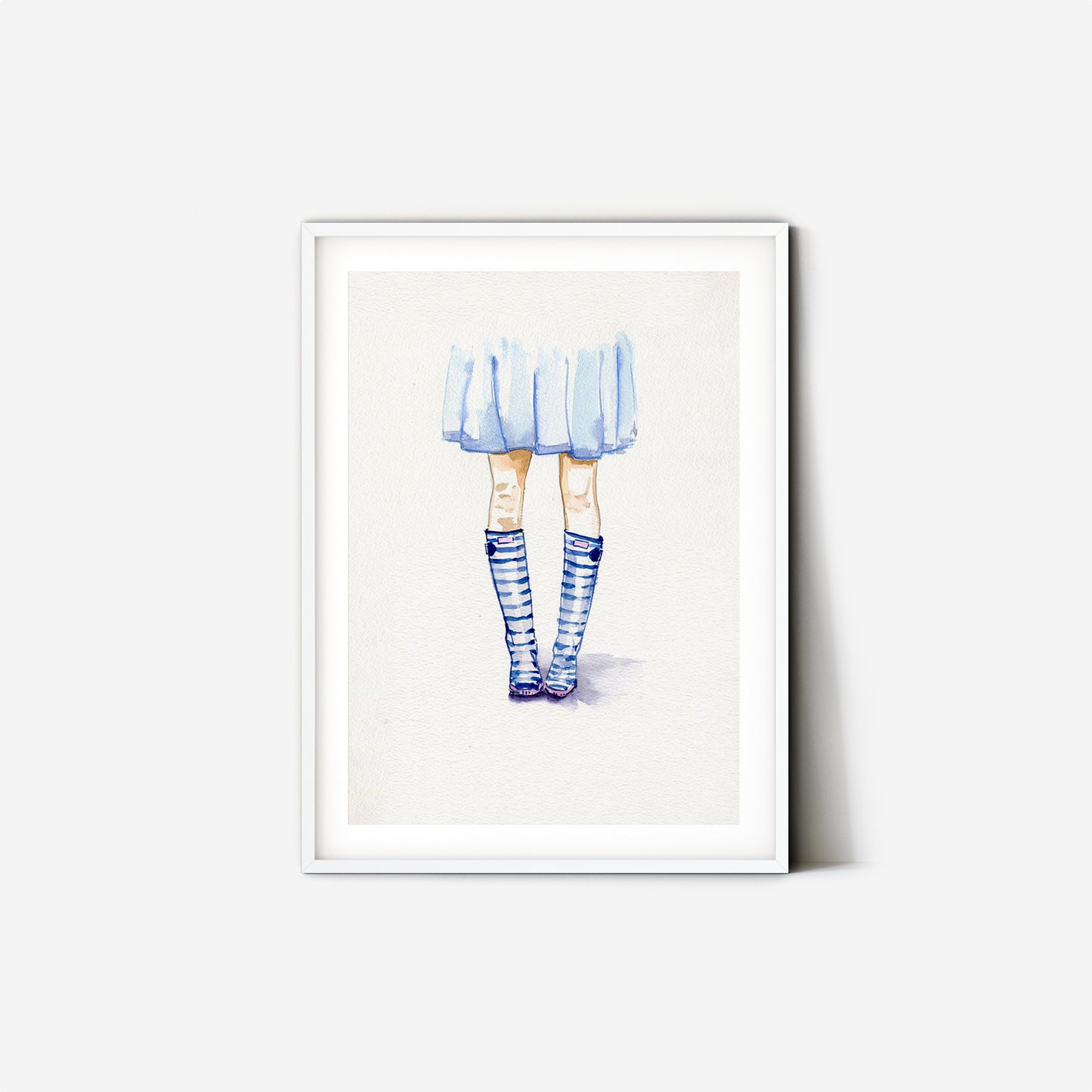 #018 Legs with the skirt and rubber boots