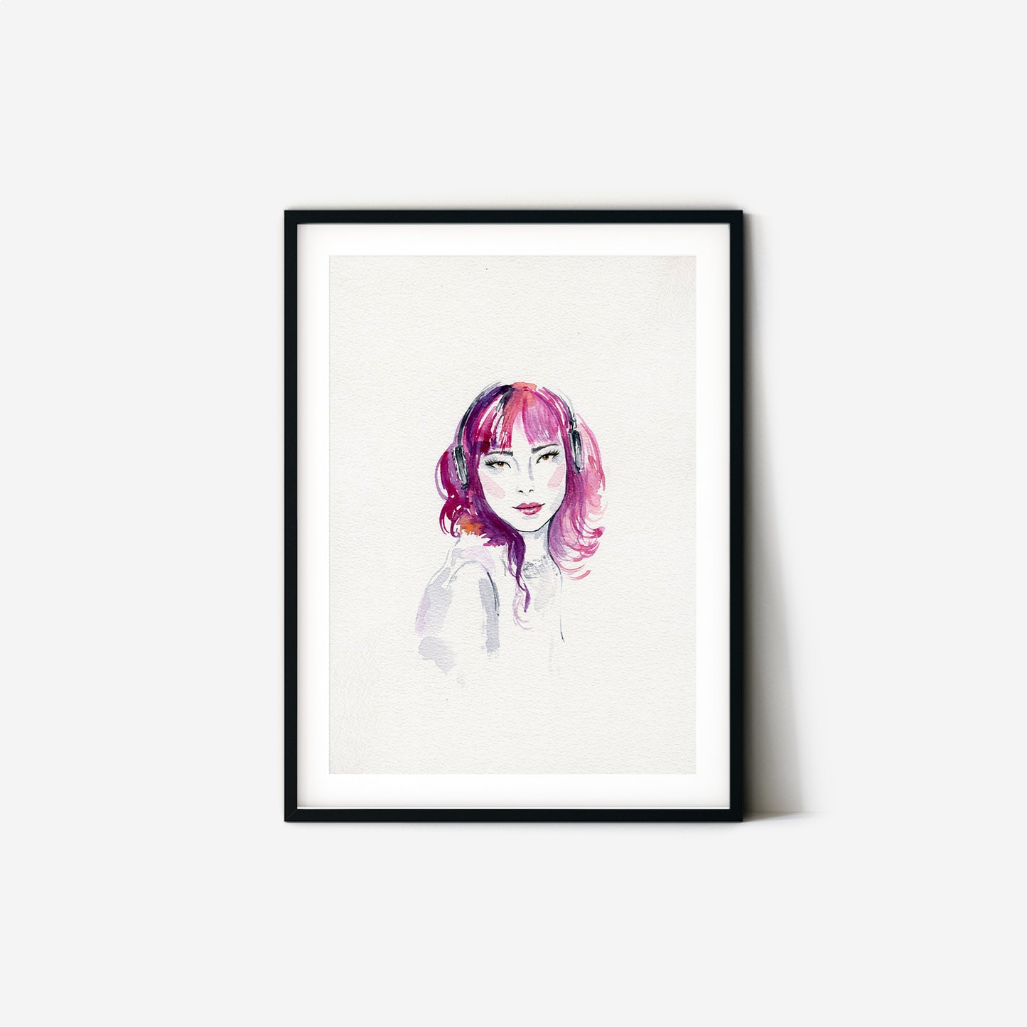 #015 Girl with pink hair