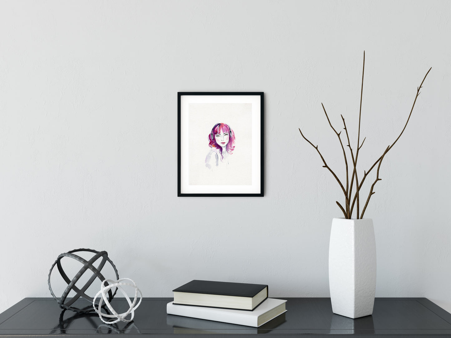 #015 Girl with pink hair