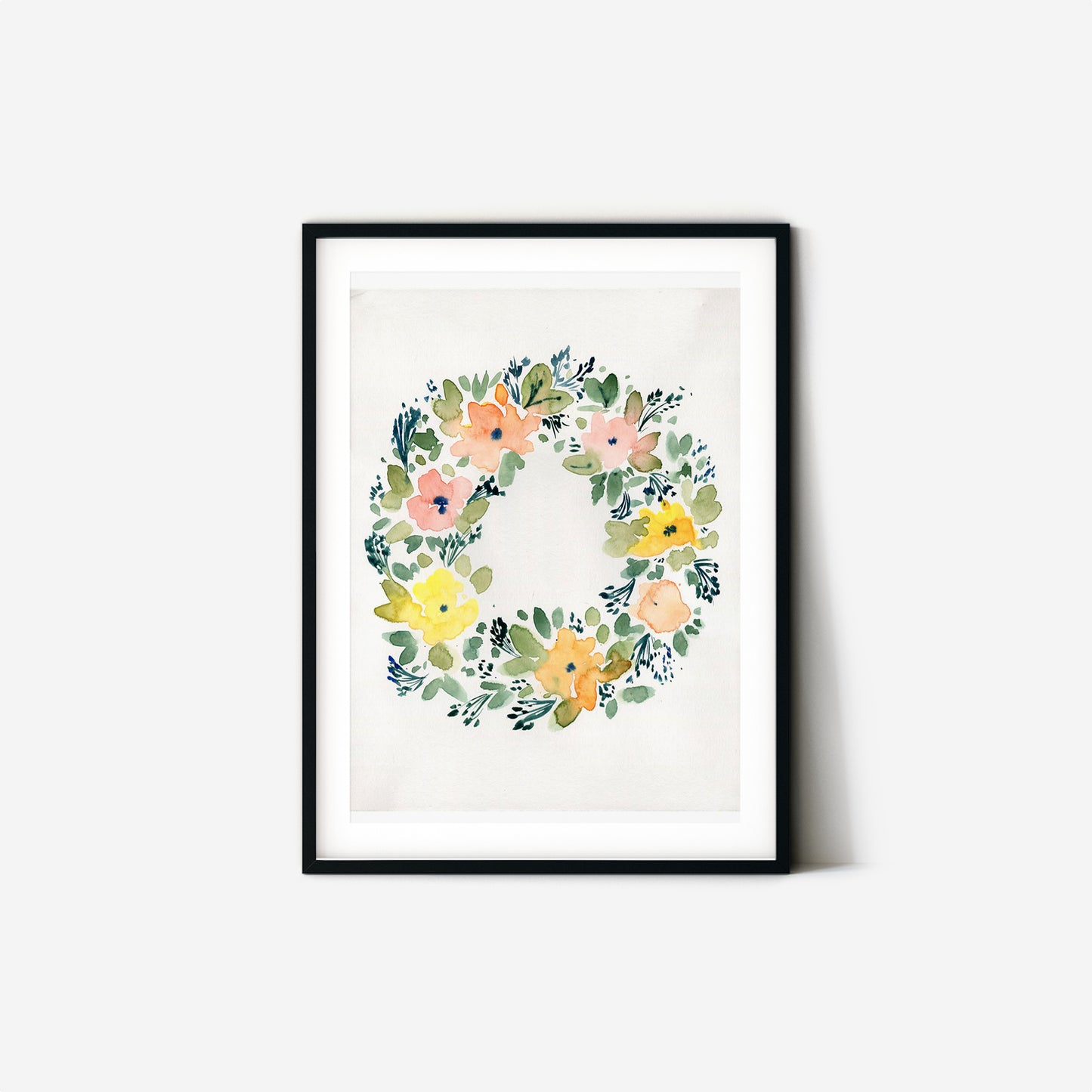 #103 Flower wreath in nice spring summer colors