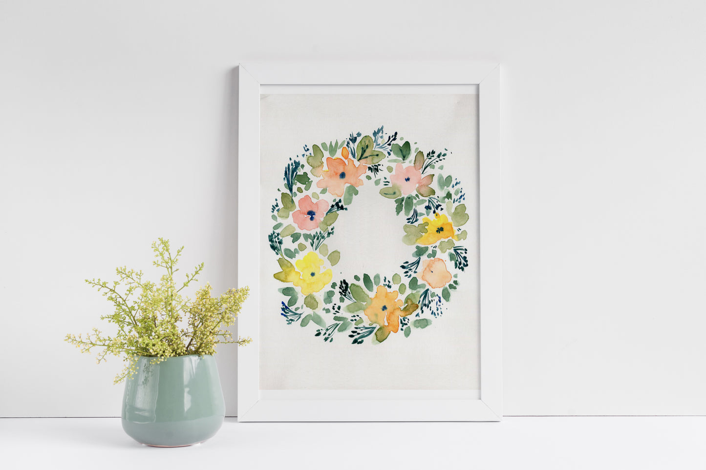 #103 Flower wreath in nice spring summer colors