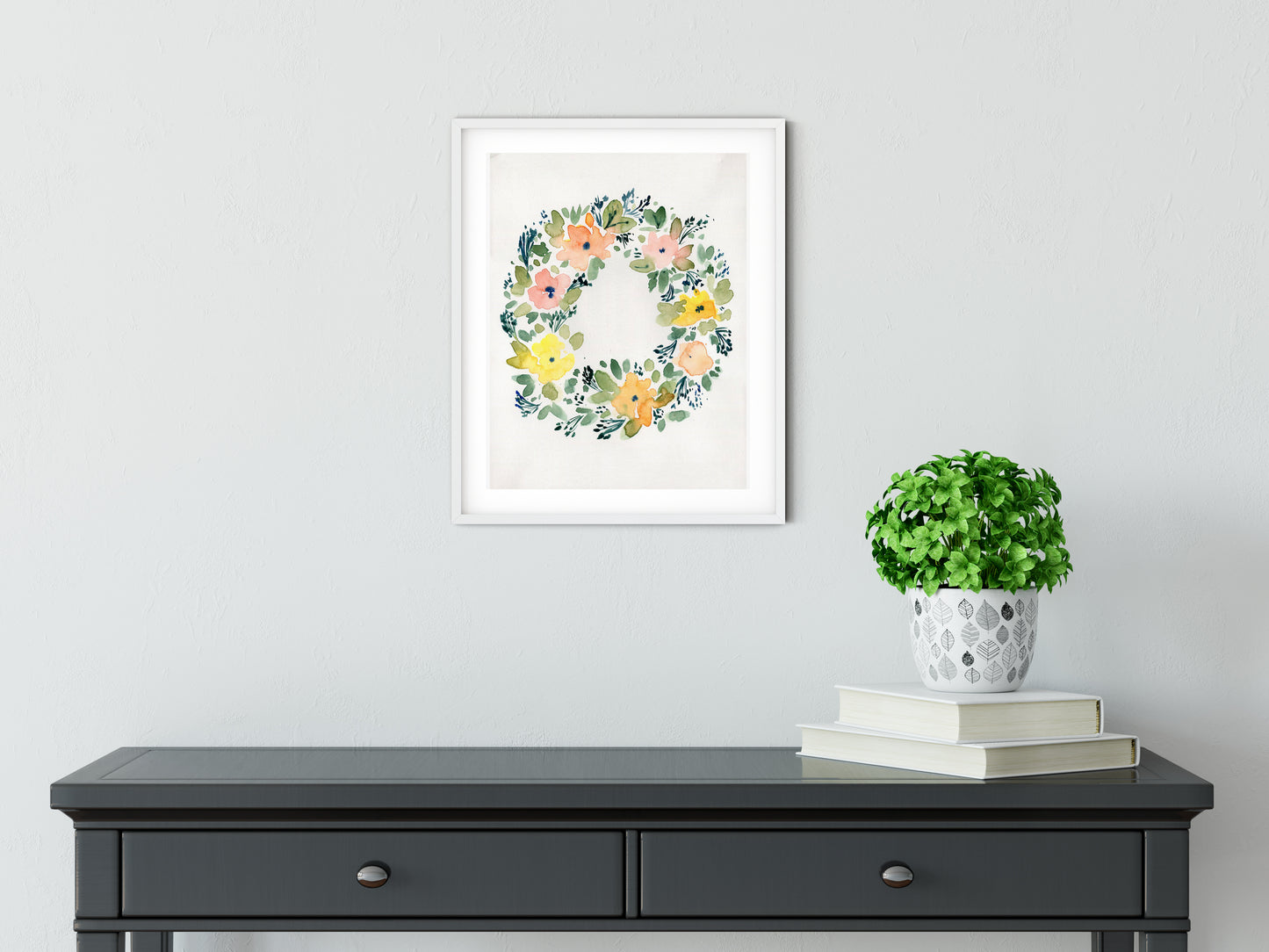 #103 Flower wreath in nice spring summer colors