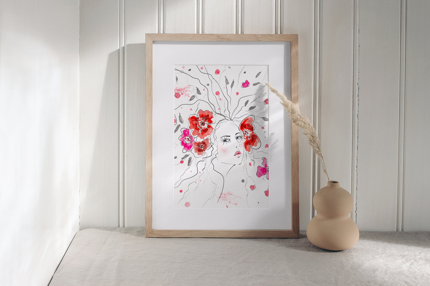 #501 Fashion digital poster. Spring Girl Vertical