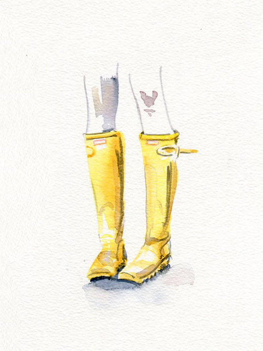 #019 Legs with yellow rubber boots